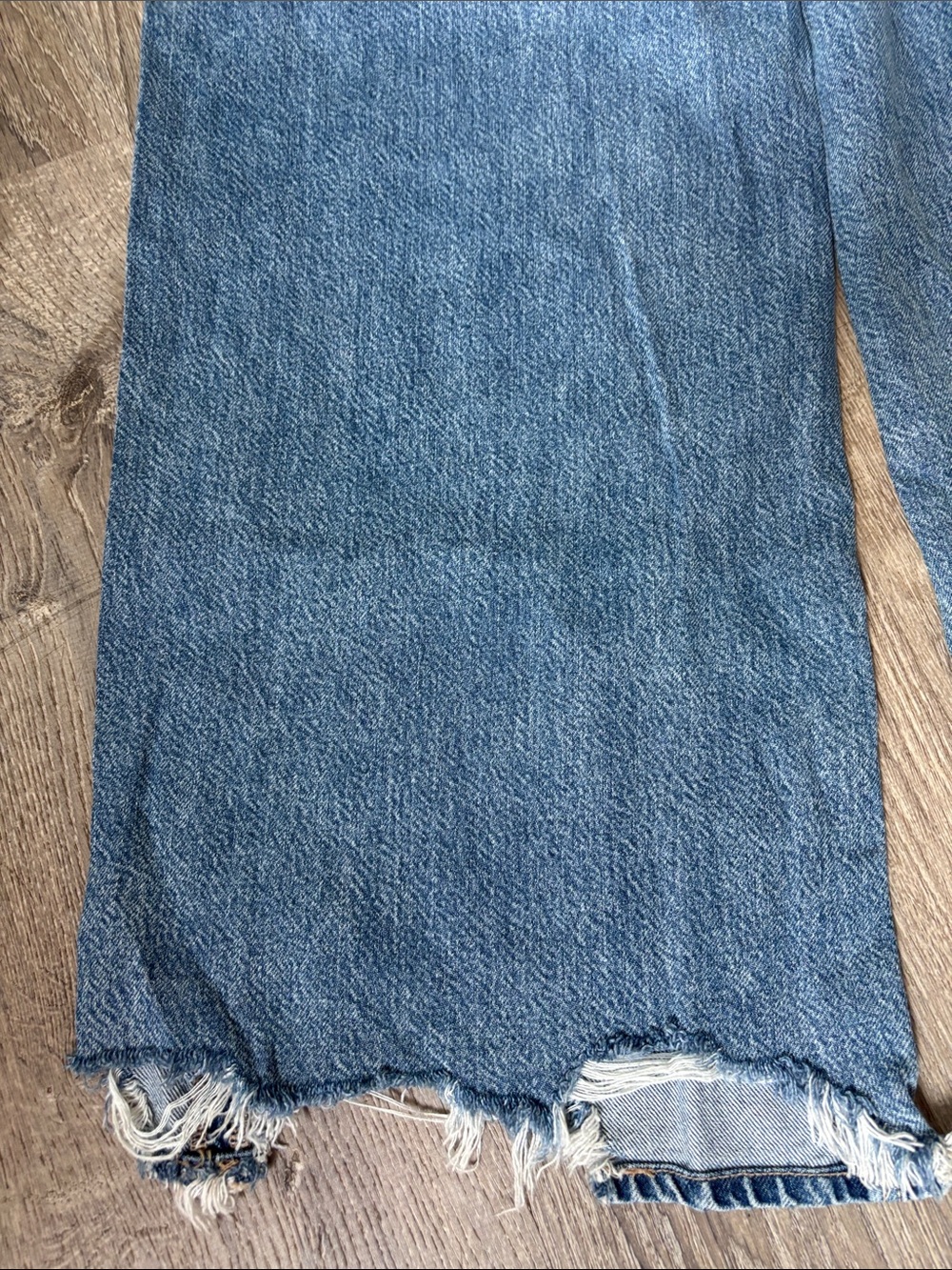 American Eagle Super High-Rise Baggy Wide Leg Jeans Medium Blue Denim Size 14 - Picture 10 of 11